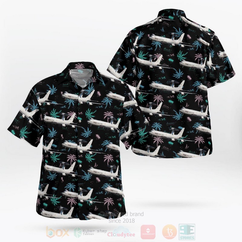 BEST NATO Boeing E-3A Sentry 707-300 3D Aloha Shirt