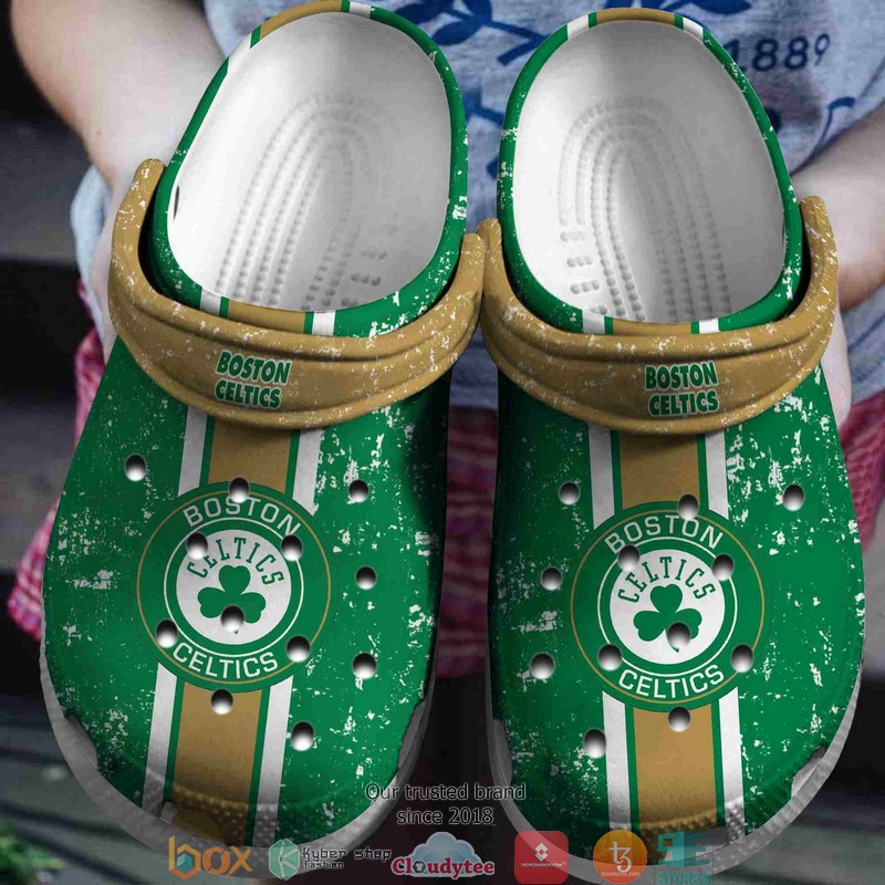 NBA Boston Celtics Green yellow Crocband Clogs