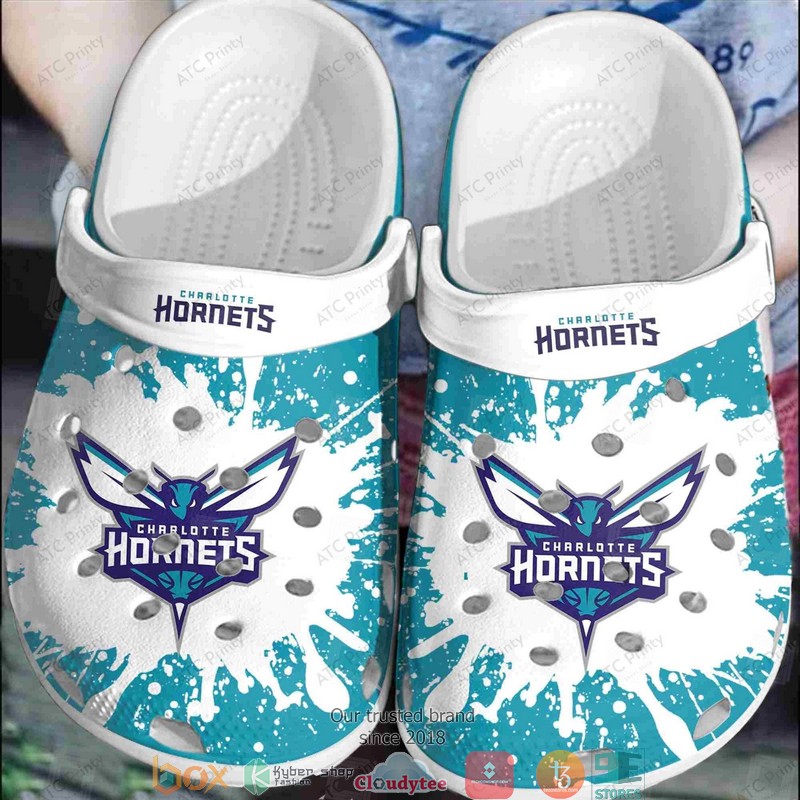 NBA Charlotte Hornets Blue White Crocband Clogs