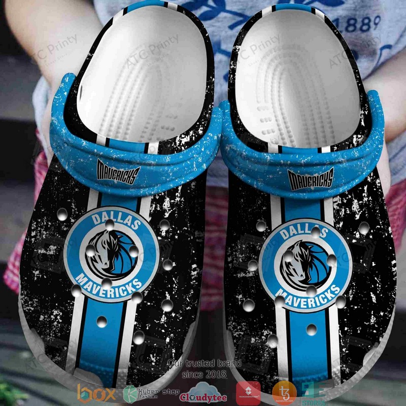 NBA Dallas Mavericks Black Blue Crocband Clogs
