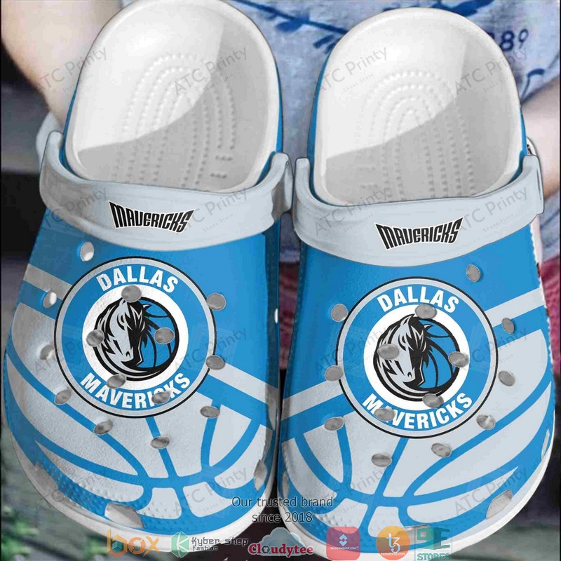 NBA Dallas Mavericks Blue White Crocband Clogs