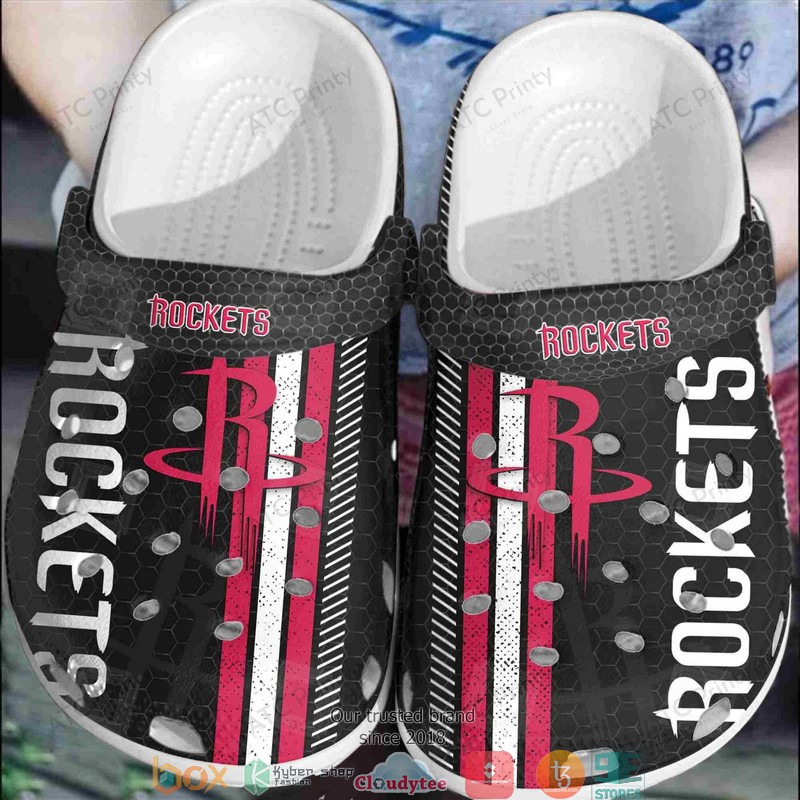 NBA Houston Rockets Black Crocband Clogs