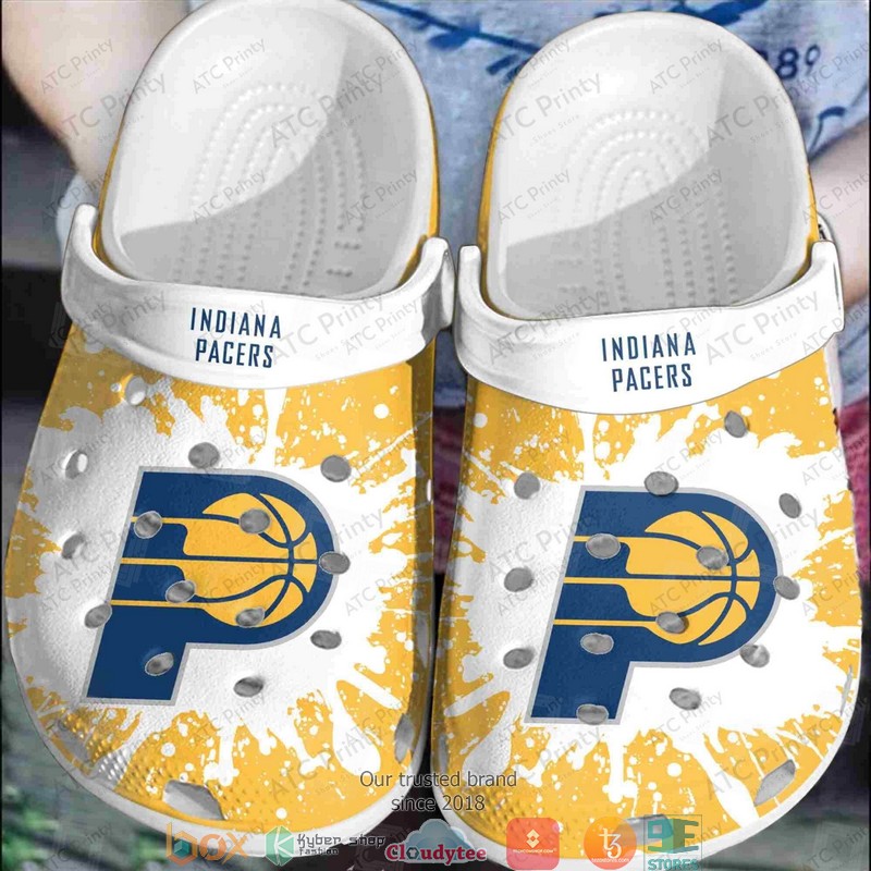 NBA Indiana Pacers Yellow Crocband Clogs