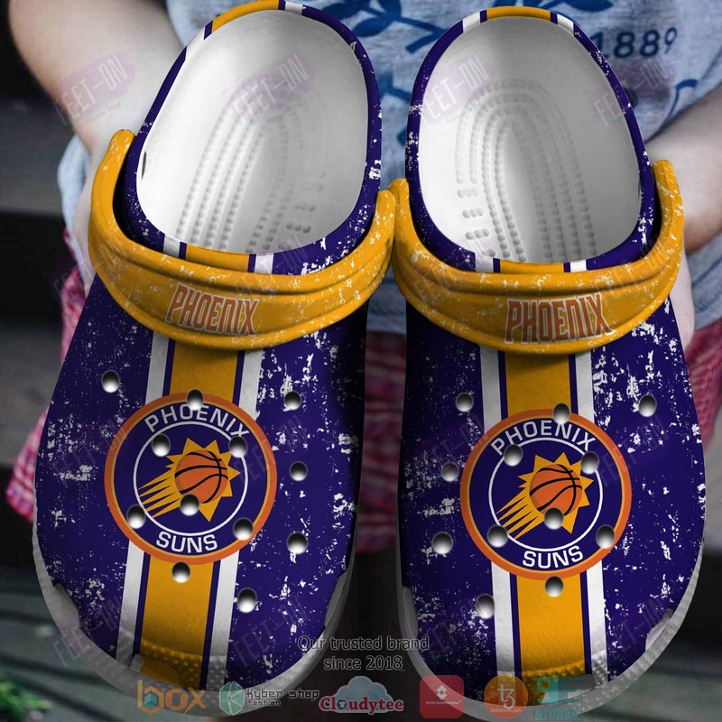 NBA Phoenix Suns Navy Orange Crocband Crocs Clog Shoes