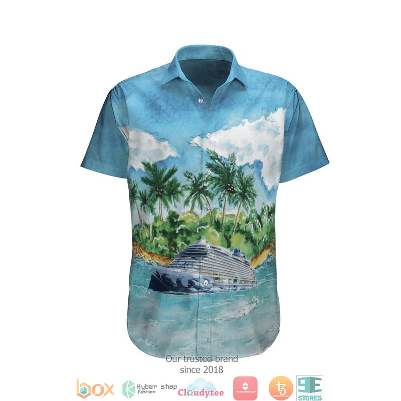 NCL Norwegian Cruise Line Norwegian Prima Limited Hawaiian Shirt word1
