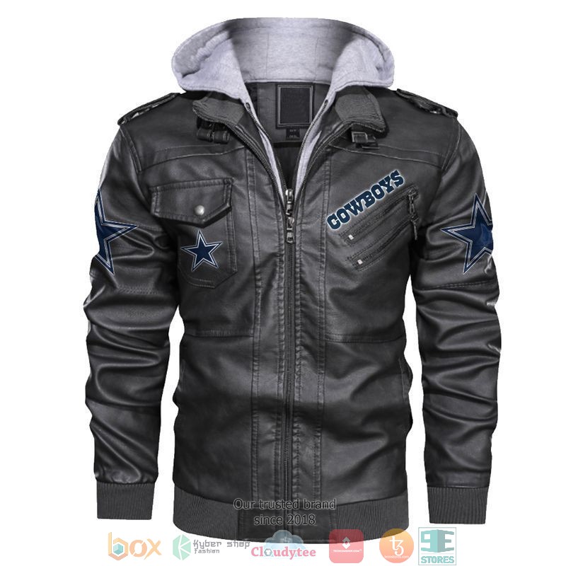 NFL Dallas Cowboys Flag Leather Jacket 1 NFL Dallas Cowboys Flag Leather Jacket