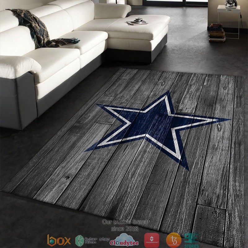 NFL Dallas Cowboys Team Logo Grey Wooden Rug Carpet 7 NFL Dallas Cowboys Team Logo Grey Wooden Rug Carpet