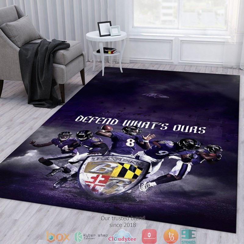 NFL Defend Baltimore Ravens Rug Carpet
