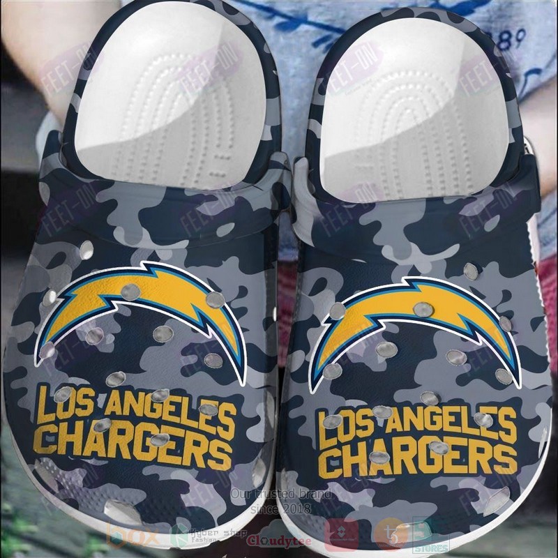 BEST Team NFL Los Angeles Chargers Crocs Crocband Shoes 2 NFL Los Angeles Chargers Crocband Crocs Clog Shoes