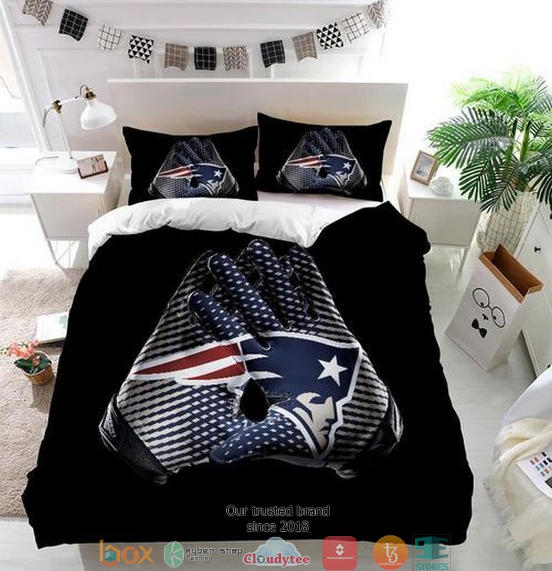 NFL New England Patriots Gloves Duvet Cover Bedroom Set