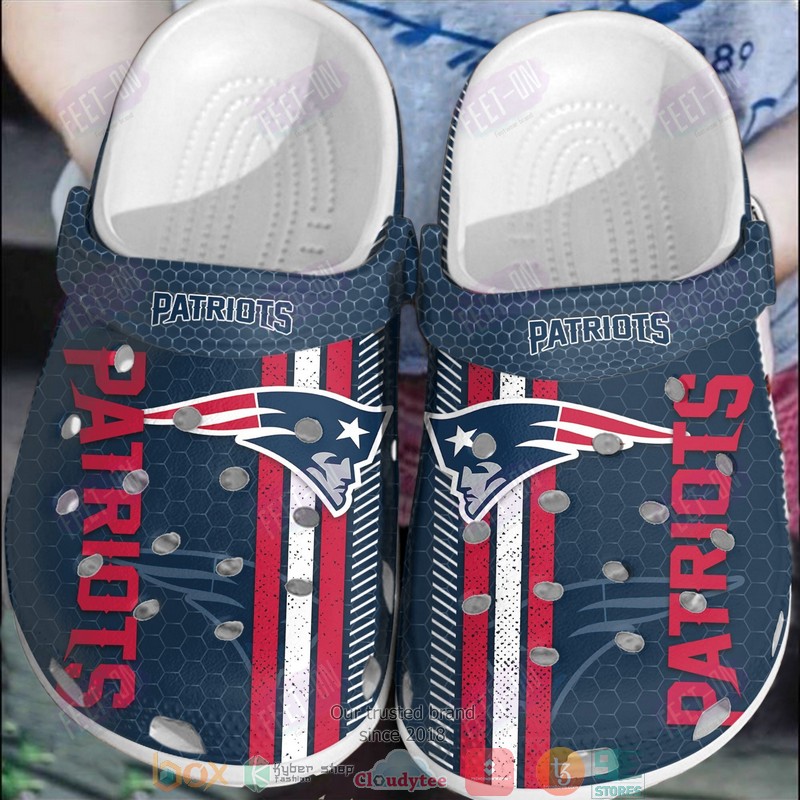NFL New England Patriots Navy Red Crocband Clogs