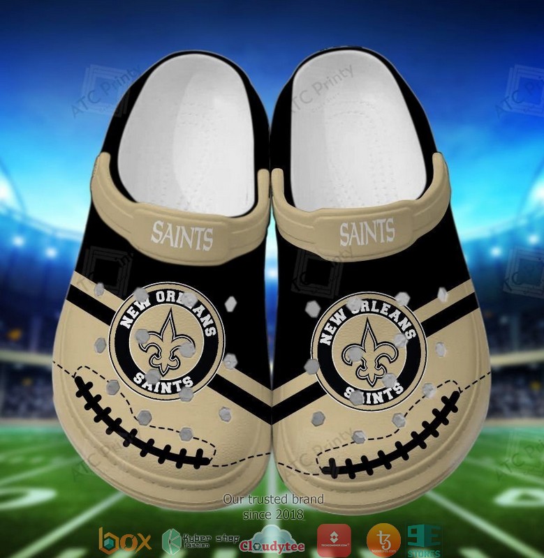 NFL New Orleans Saints brown yellow Crocband Clogs