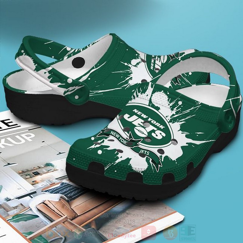 BEST Team NFL New York Jets Custom Name Custom Name Crocs Crocband Shoes 3 NFL New York Jets Crocs Shoes 1 2