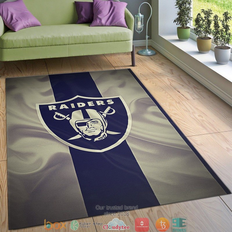 NFL Oakland Raiders American Rug Carpet 2 NFL Oakland Raiders American Rug Carpet 1