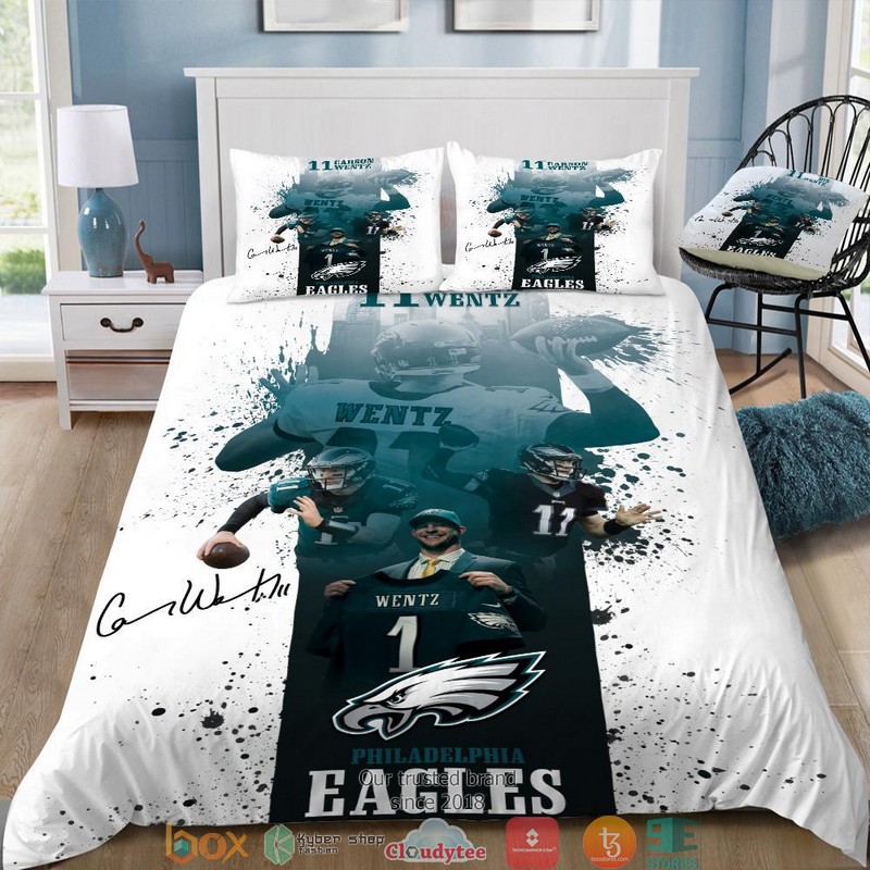 NFL Philadelphia Eagles Wentz 1 Duvet Cover Bedroom Set