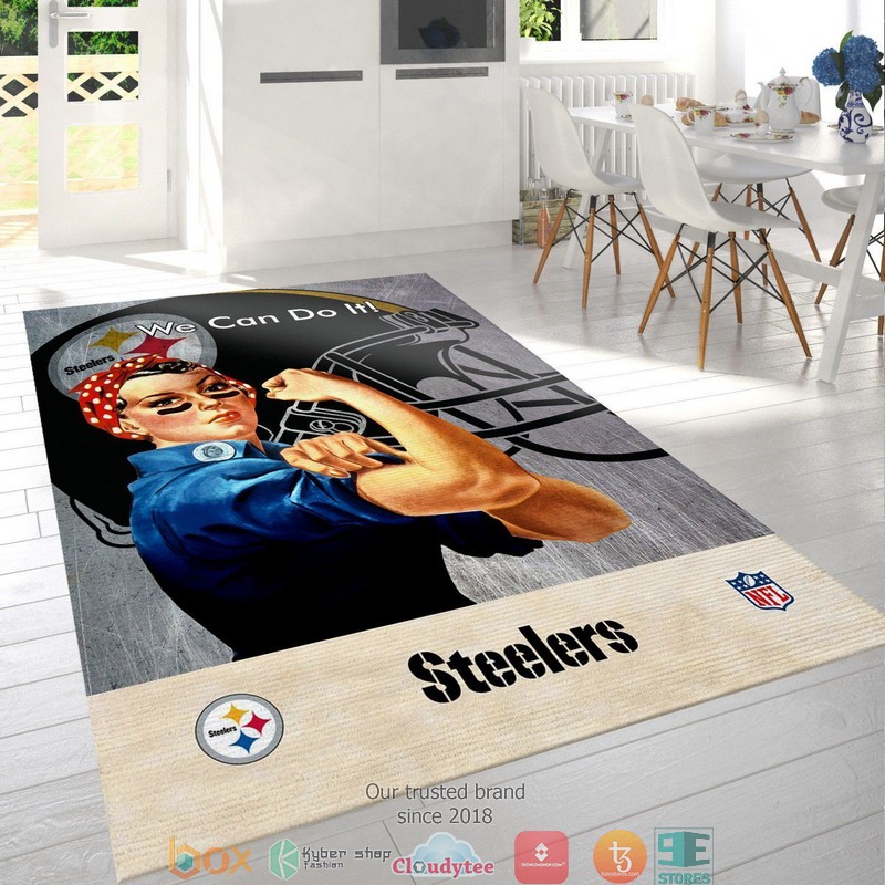 NFL Pittsburgh Steelers Team Logo Rug Carpet 2 NFL Pittsburgh Steelers Team Logo Rug Carpet 1