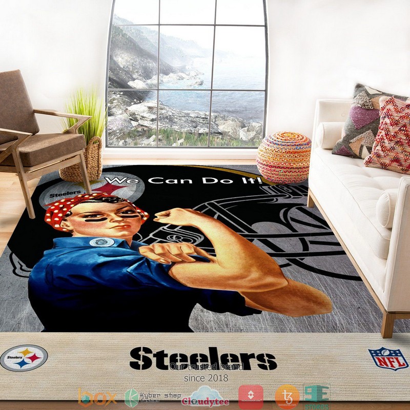 NFL Pittsburgh Steelers Team Logo Rug Carpet 3 NFL Pittsburgh Steelers Team Logo Rug Carpet 1 2