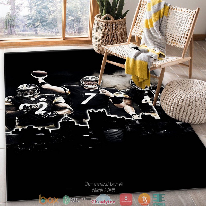 NFL Steelers Steel City Rug Carpet 2 NFL Steelers Steel City Rug Carpet 1