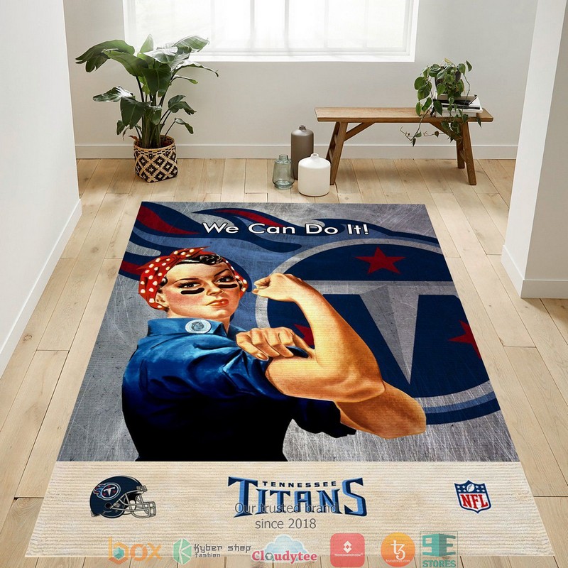 NFL Tennessee Titans Blue Logo Rug Carpet