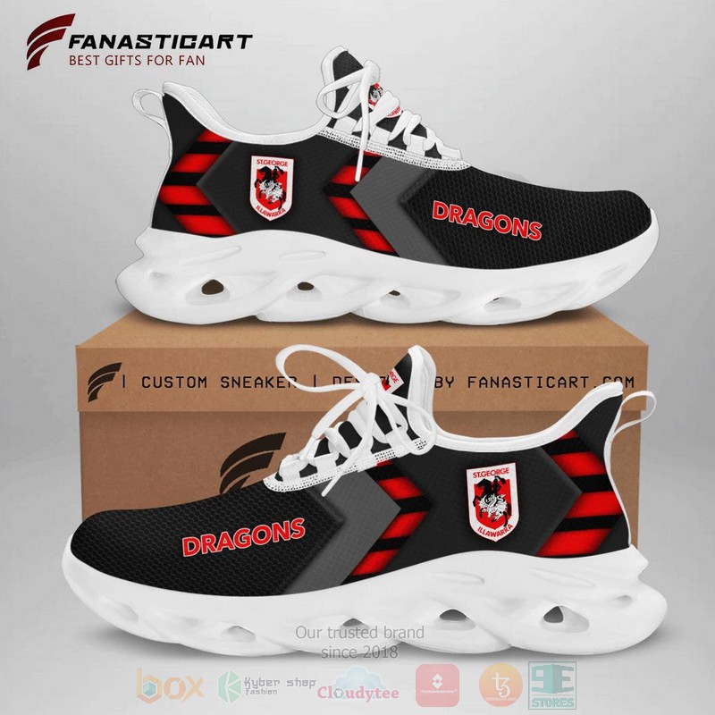 BEST Team NRL St. George Illawarra Dragons Max Soul Clunky Shoes 3 NRL St George Illawarra Dragons Clunky Max Soul Shoes 1 2