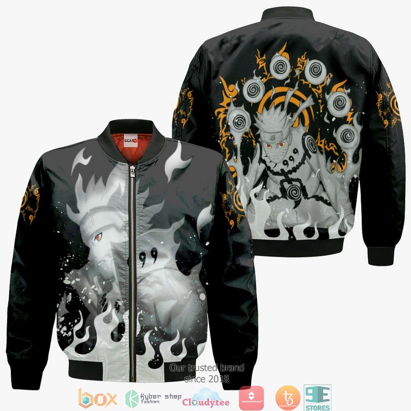 NRT Bijuu Anime NRT Shippuden Merch 3D Shirt Bomber jacket 1 2 3