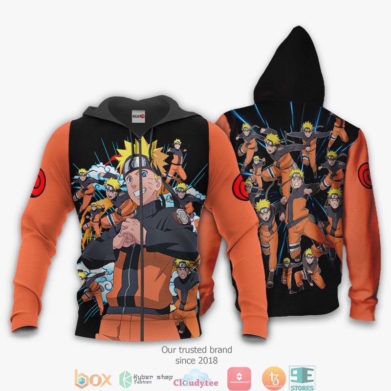 NRT Uzumaki Shadow Clone Jutsu NRT Anime Merch 3D Shirt Bomber jacket