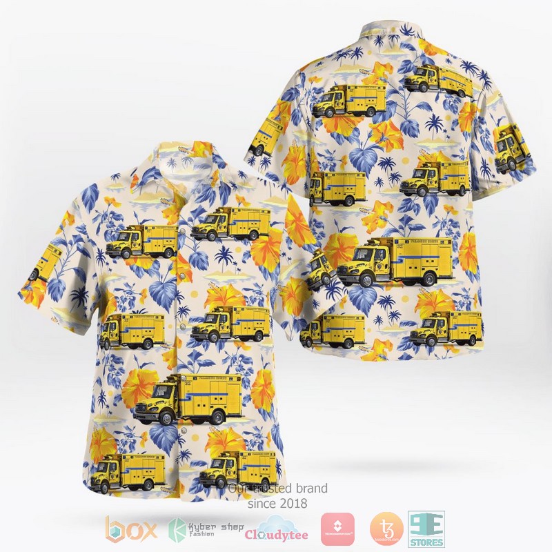 NV Clark County Fire Department EMS Hawaiian Shirt word1
