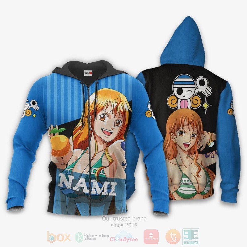 Nami Cat Burglar One Piece Anime 3D Hoodie Bomber Jacket
