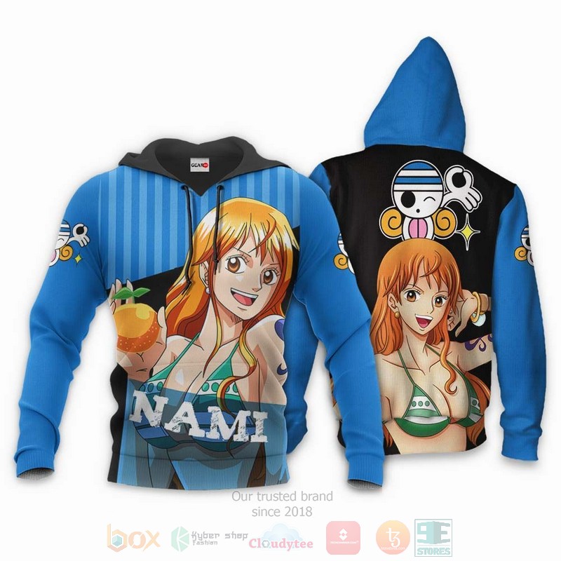 BEST Anime Nami Cat Burglar One Piece All Over Print Hoodie-Bomber Jacket 3 Nami Cat Burglar One Piece Anime 3D Hoodie Bomber Jacket 1 2