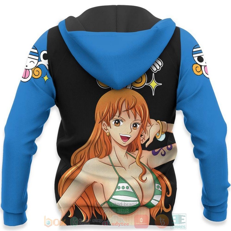 BEST Anime Nami Cat Burglar One Piece All Over Print Hoodie-Bomber Jacket 5 Nami Cat Burglar One Piece Anime 3D Hoodie Bomber Jacket 1 2 3 4