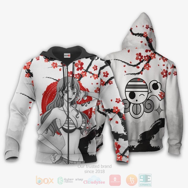 Nami Custom One Piece Anime 3D Hoodie Bomber Jacket