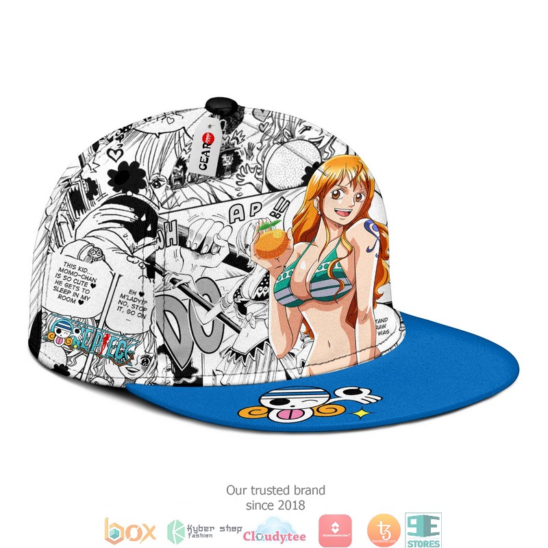 Nami One Piece Anime Mix Manga Snapback hat 1