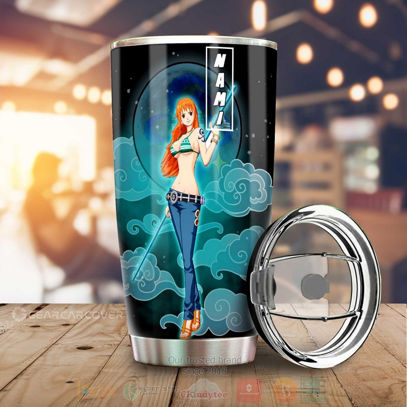 Nami One Piece Blue Anime Tumbler