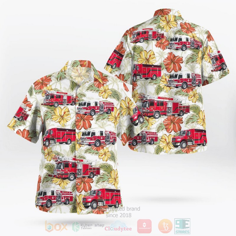 BEST Naples, Collier County, Florida, Greater Naples Fire Rescue District 3D Aloha Shirt