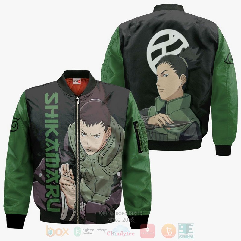 BEST Anime Nara Shikamaru Naruto All Over Print Hoodie-Bomber Jacket 4 Nara Shikamaru Naruto Anime 3D Hoodie Bomber Jacket 1 2 3