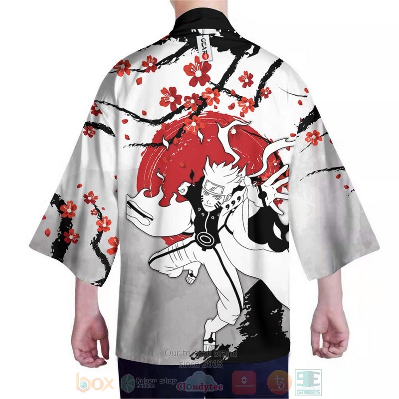 Naruto Bijuu Naruto Anime White Inspired Kimono 1