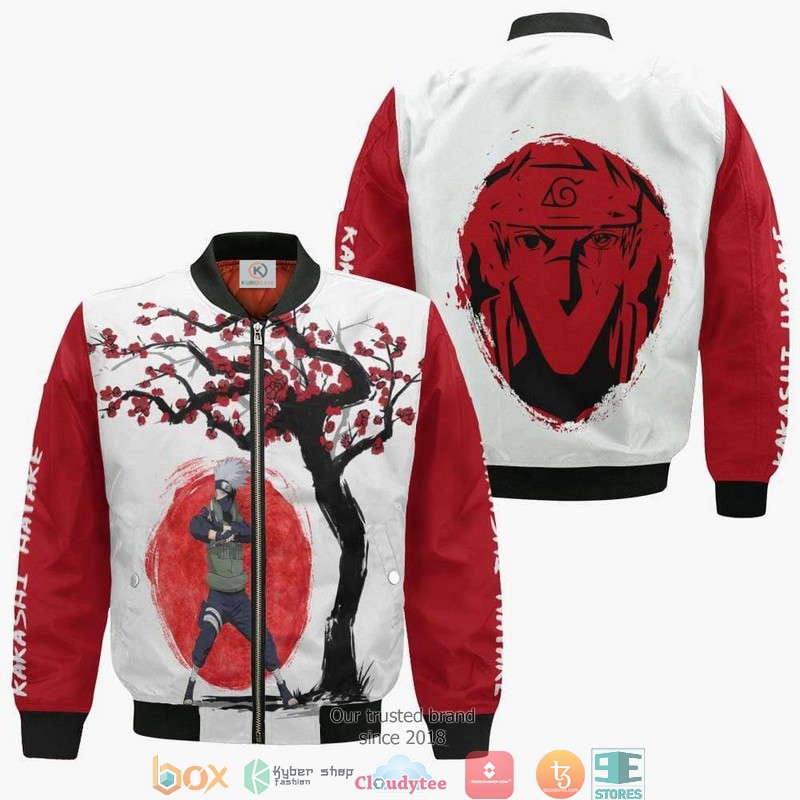 Naruto Kakashi Hatake Naruto Anime Ninja Under The Sun 3D Bomber jacket