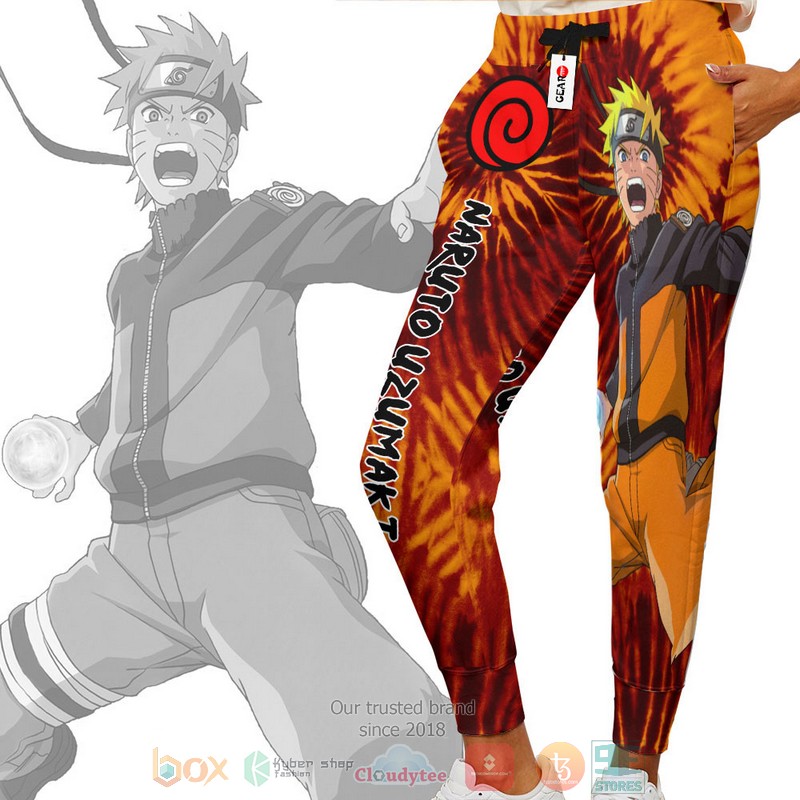 Naruto Uzumaki Anime Tie Dye Style Jogger longpants 1
