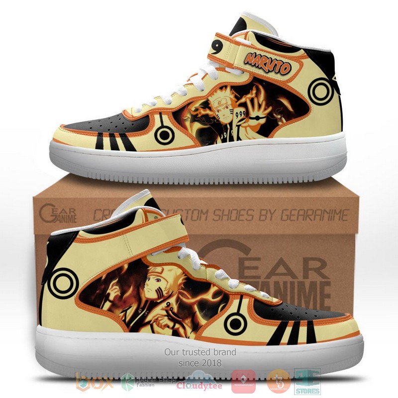 Naruto Uzumaki Bijuu Mode Anime High Air Force Shoes