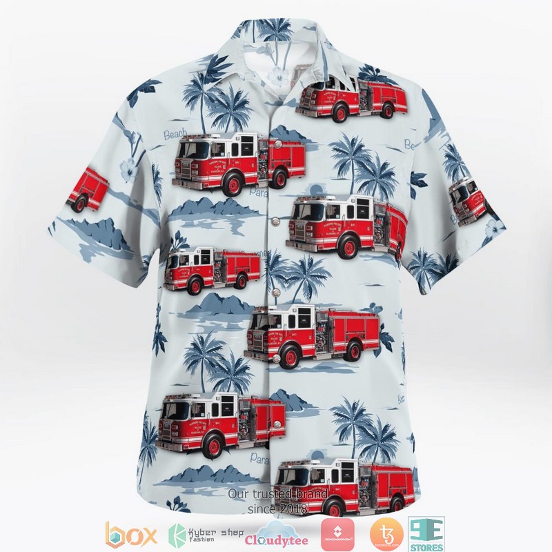 Nassau County New York Plandome Fire Department 3D Hawaii Shirt 2 Nassau County New York Plandome Fire Department 3D Hawaii Shirt 1