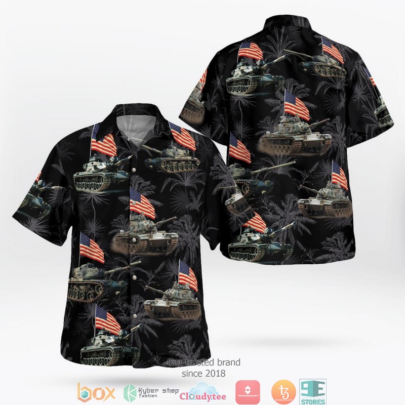 National Guard M60 Tank 4th Of July Hawaiian Shirt word2