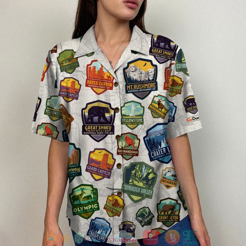BEST National Park Seamless Pattern Hawaii Shirt, Shorts word1