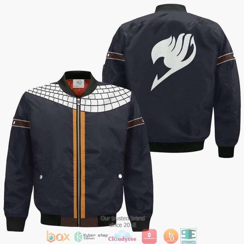 Natsu Dragneel Fairy Tail Anime 3D Bomber jacket 3 Natsu Dragneel Fairy Tail Anime 3D Bomber jacket