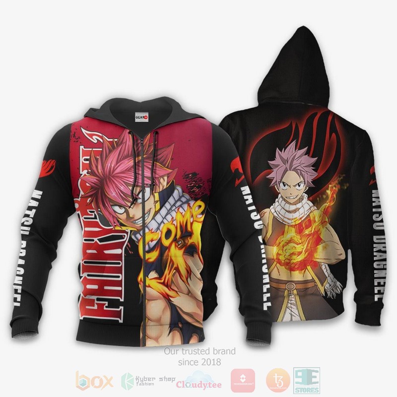 Natsu Dragneel Fairy Tail Anime 3D Hoodie Bomber Jacket
