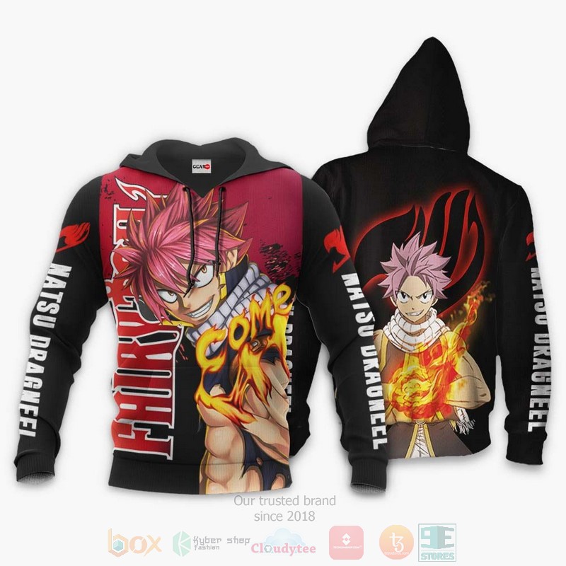 BEST Anime Natsu Dragneel Fairy Tail All Over Print Hoodie-Bomber Jacket 3 Natsu Dragneel Fairy Tail Anime 3D Hoodie Bomber Jacket 1 2