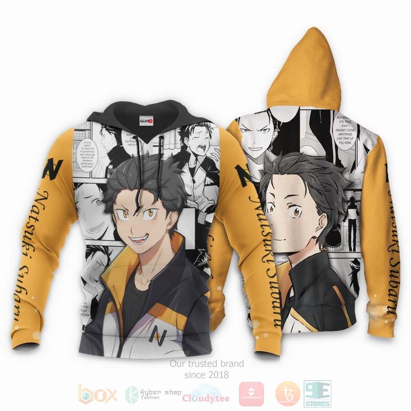 BEST Anime Natsuki Subaru Re:Zero kara Hajimeru Isekai Seikatsu All Over Print Hoodie-Bomber Jacket 9 Natsuki Subaru Re Zero kara Hajimeru Isekai Seikatsu Anime 3D Hoodie Bomber Jacket 1 2