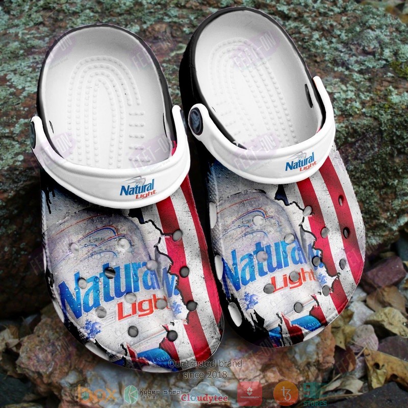 Natural Light US Flag Crocband Clogs