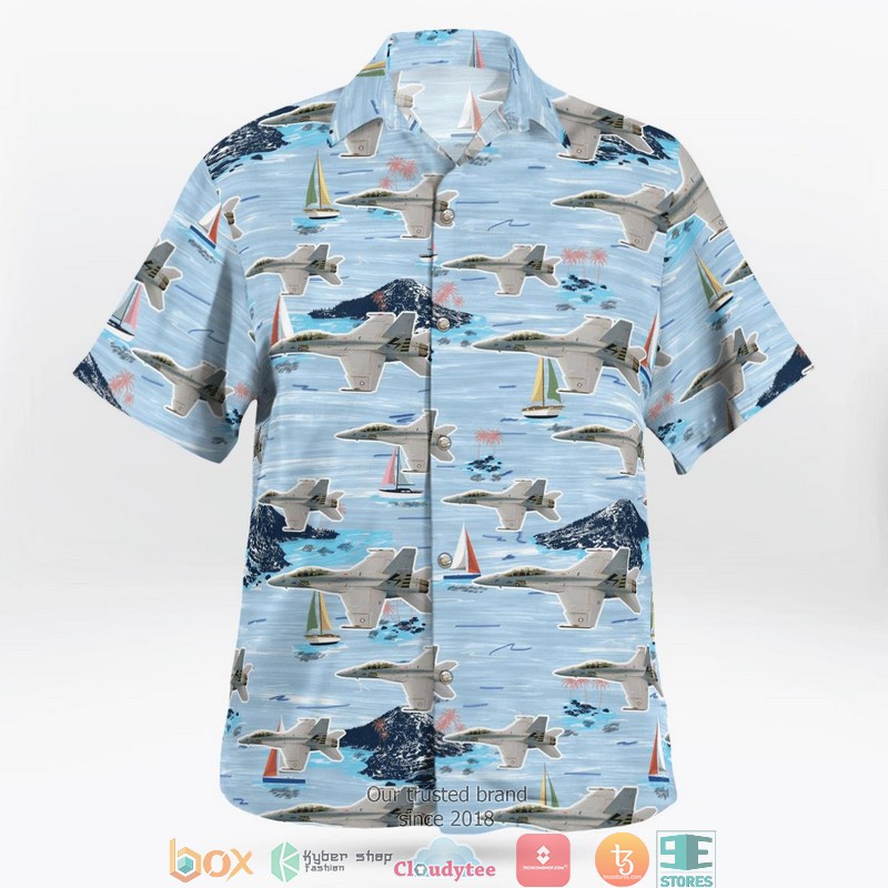 Navy Boeing FA-18F Super Hornet Green Hornet Hawaiian Shirt word3