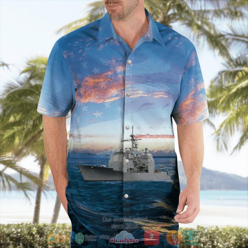 Navy USS Antietam CG-54 Ticonderoga-class guided missile cruiser Hawaiian Shirt word2