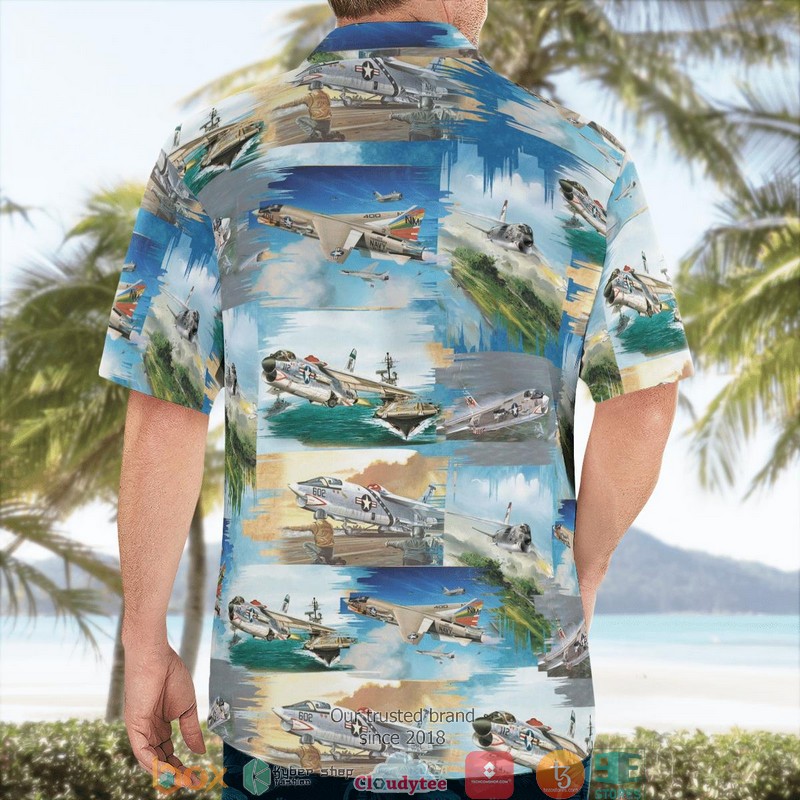 Navy Vought F-8 Crusader Hawaiian Shirt 2 Navy Vought F-8 Crusader Hawaiian Shirt word2